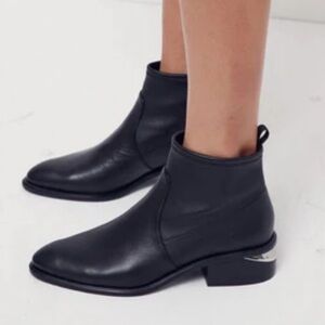 Alexander Wang Ankle boots Kori Stretch Booties Black Leather shoes women’s 35.5